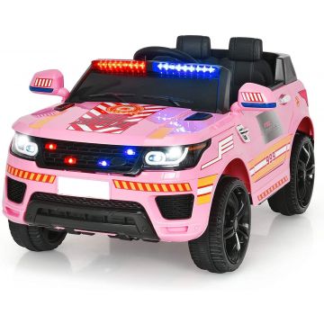 Kijana Police Elektrischer Children's Car Land Rover Rosa