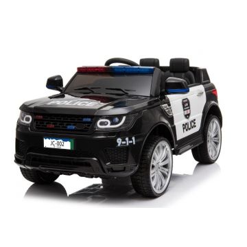 Kijana Polizei elektrisches Kinderauto Land Rover schwarz